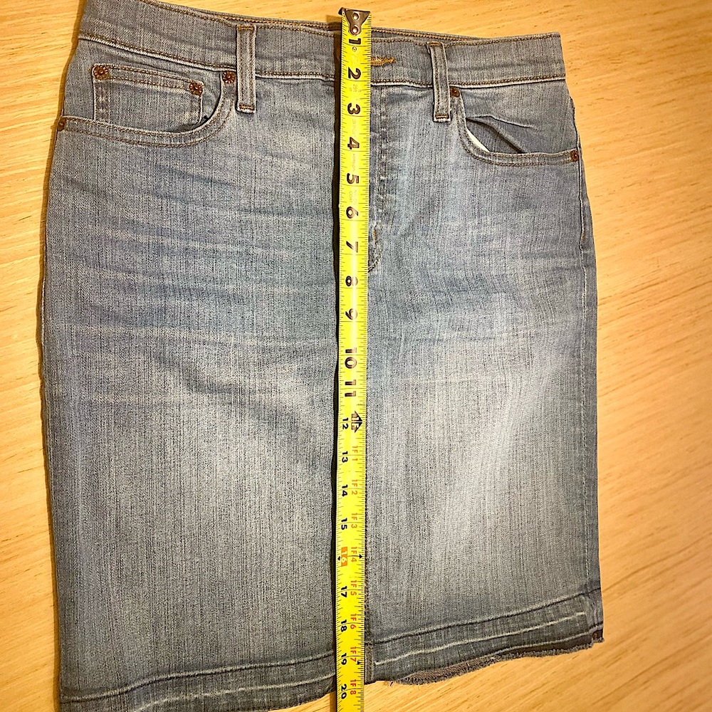 J. Crew, denim skirt